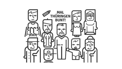 Postkarte »Ausmalen«